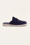 Maretti Buckle Mule Navy Blue