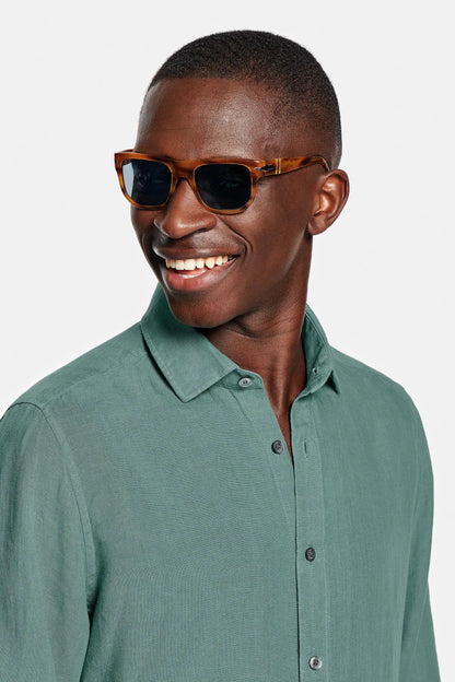 Linen Shirt Olive Green