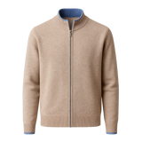 Terenzo Zip Cardigan Beige