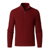 Medici Cable Knit Burgundy