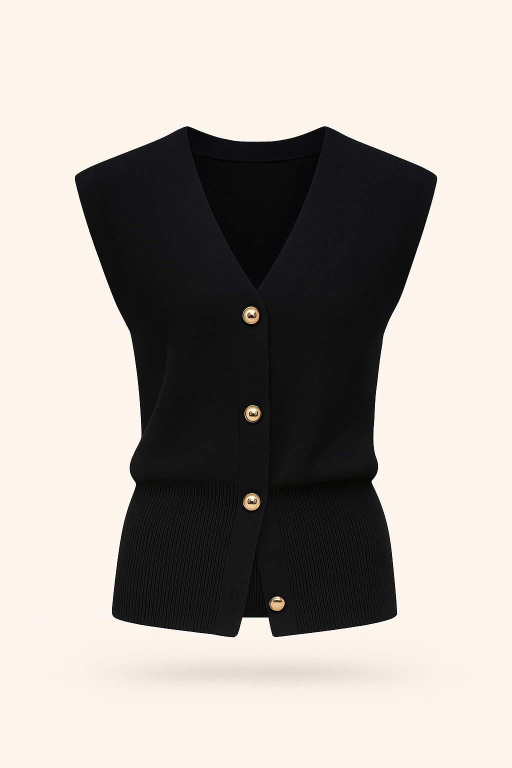 Gilet asymétrique en tricot à double sens