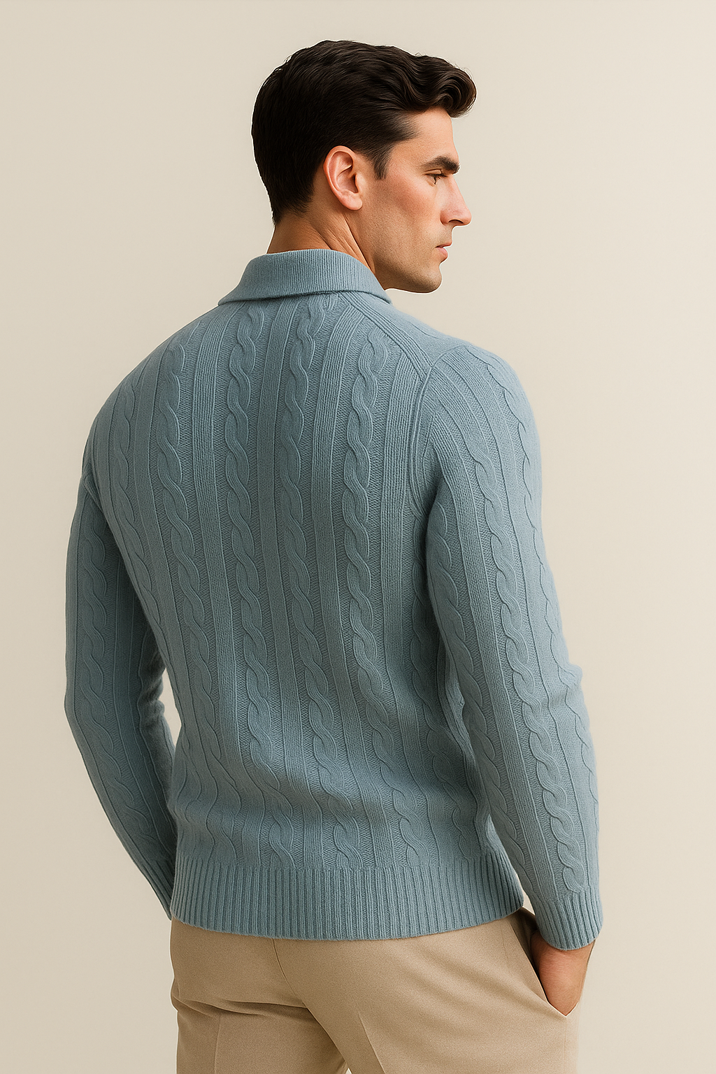 Medici Cable Knit Light Blue