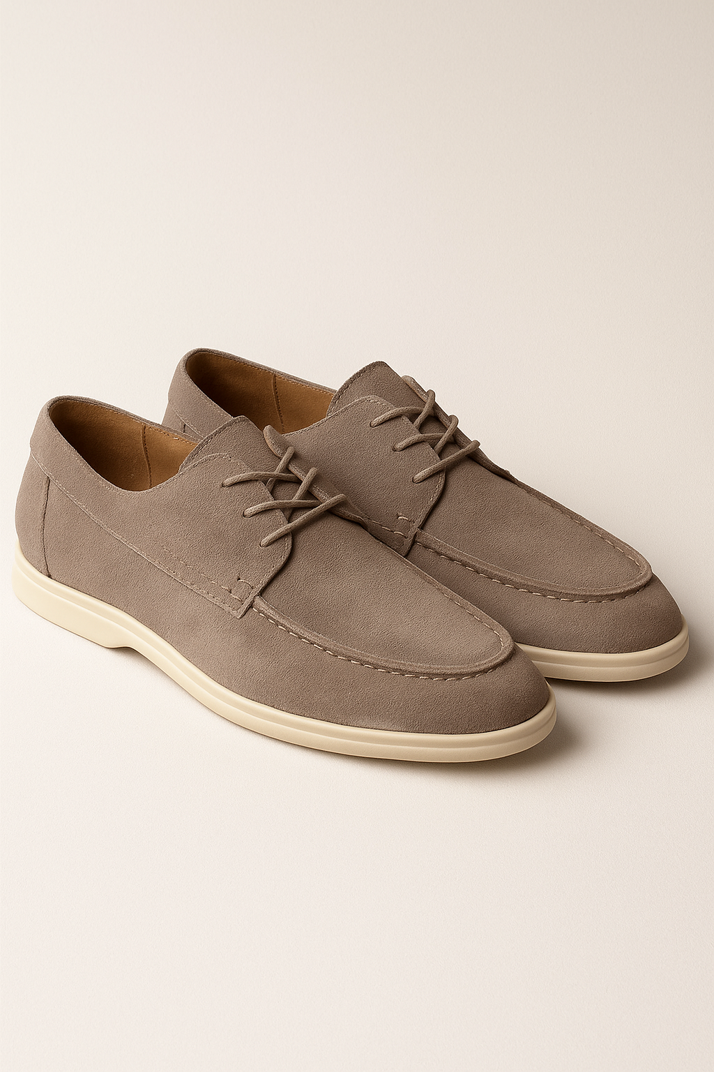 Maretti Suede Lace Shoes Beige