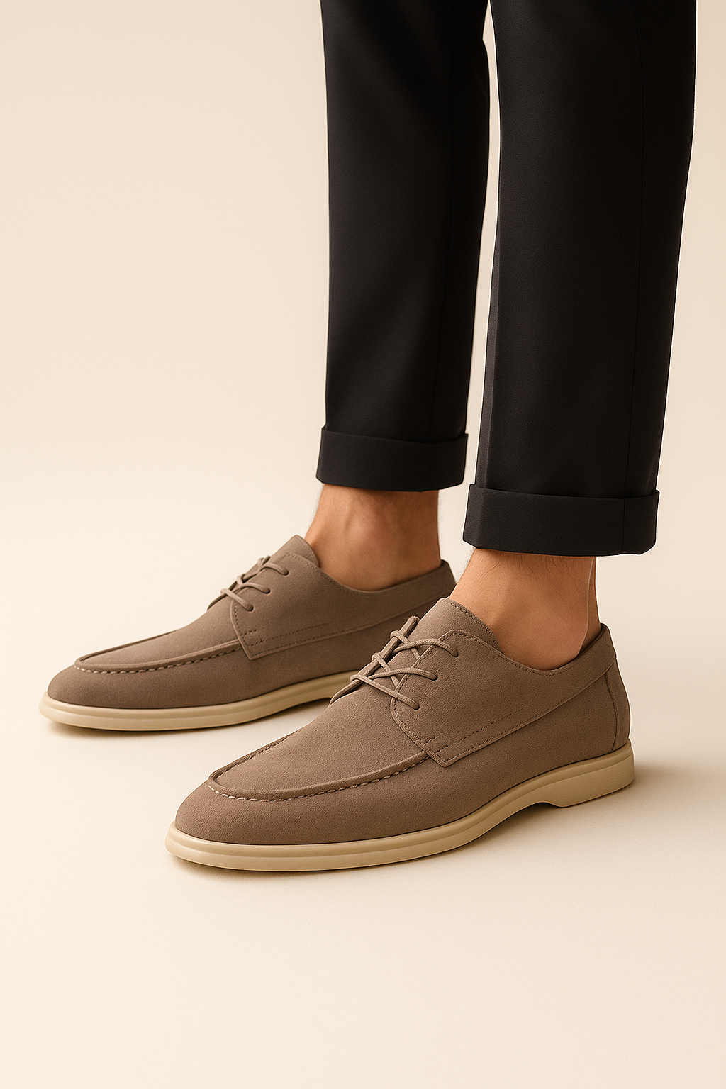 Maretti Suede Lace Shoes Beige