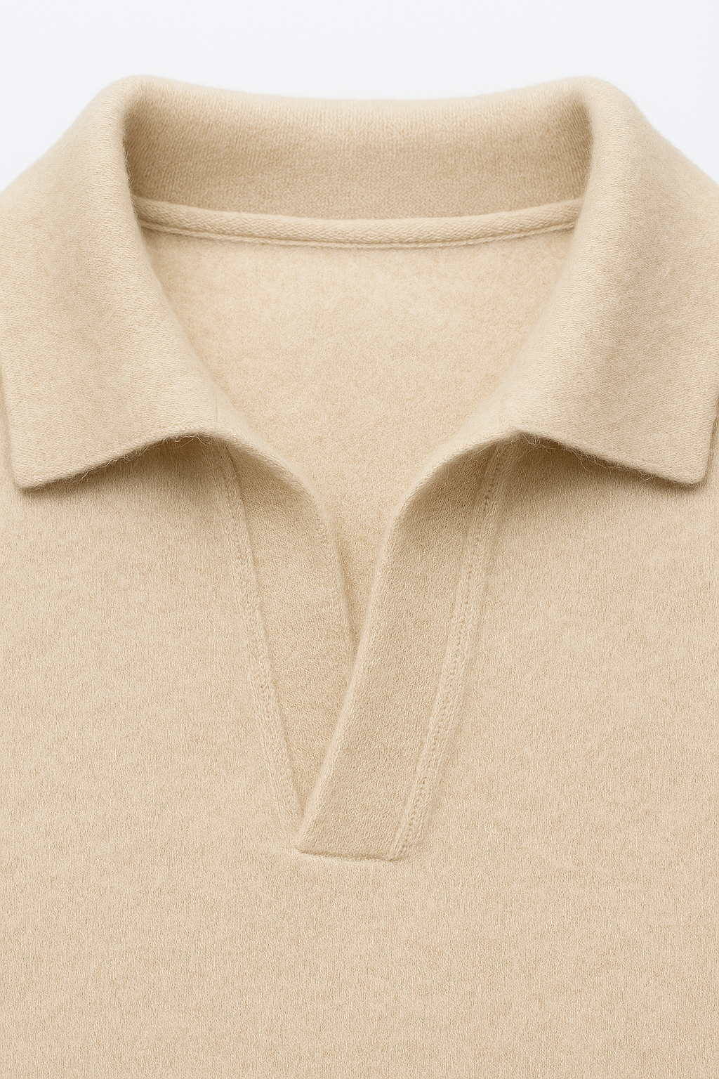 Marencio Cashmere Polo Knit Oatmeal