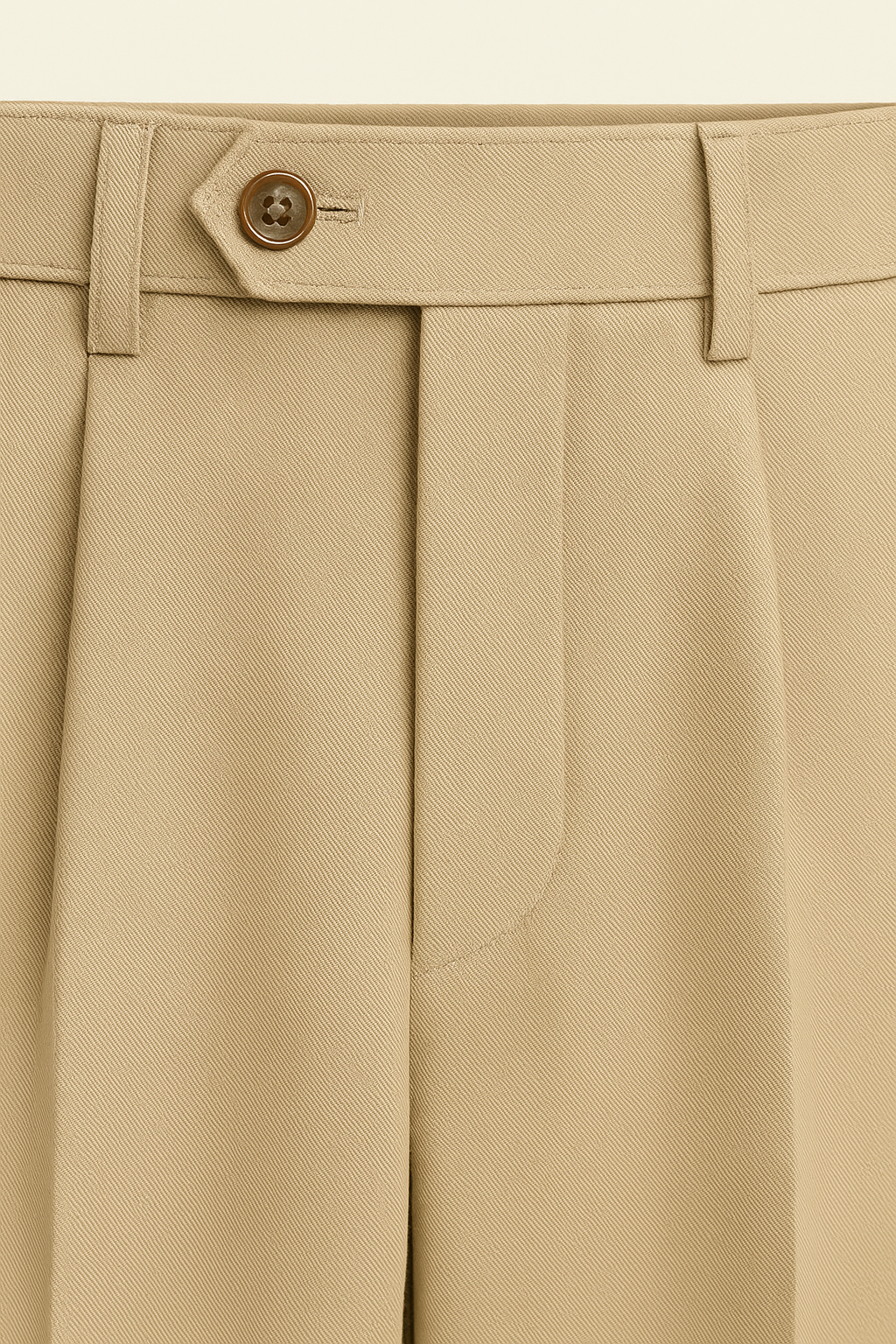 Valenti Gabardine Cotton Pantalon Sand