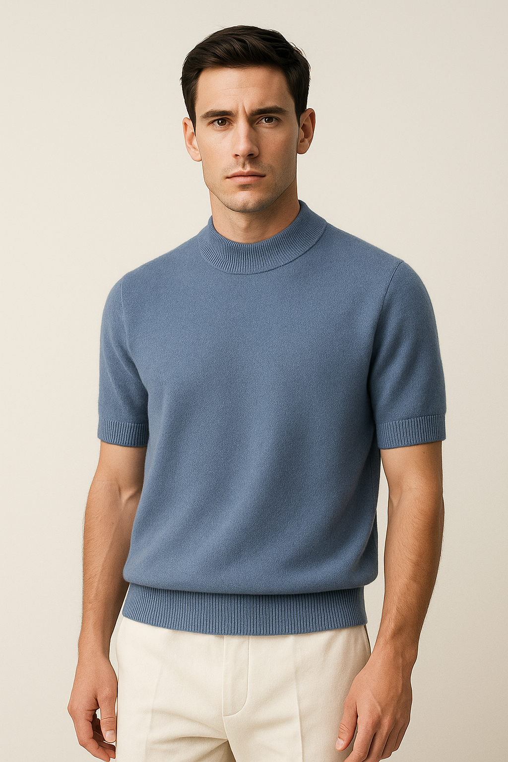 Lucerio Cashmere T-Shirt Blue