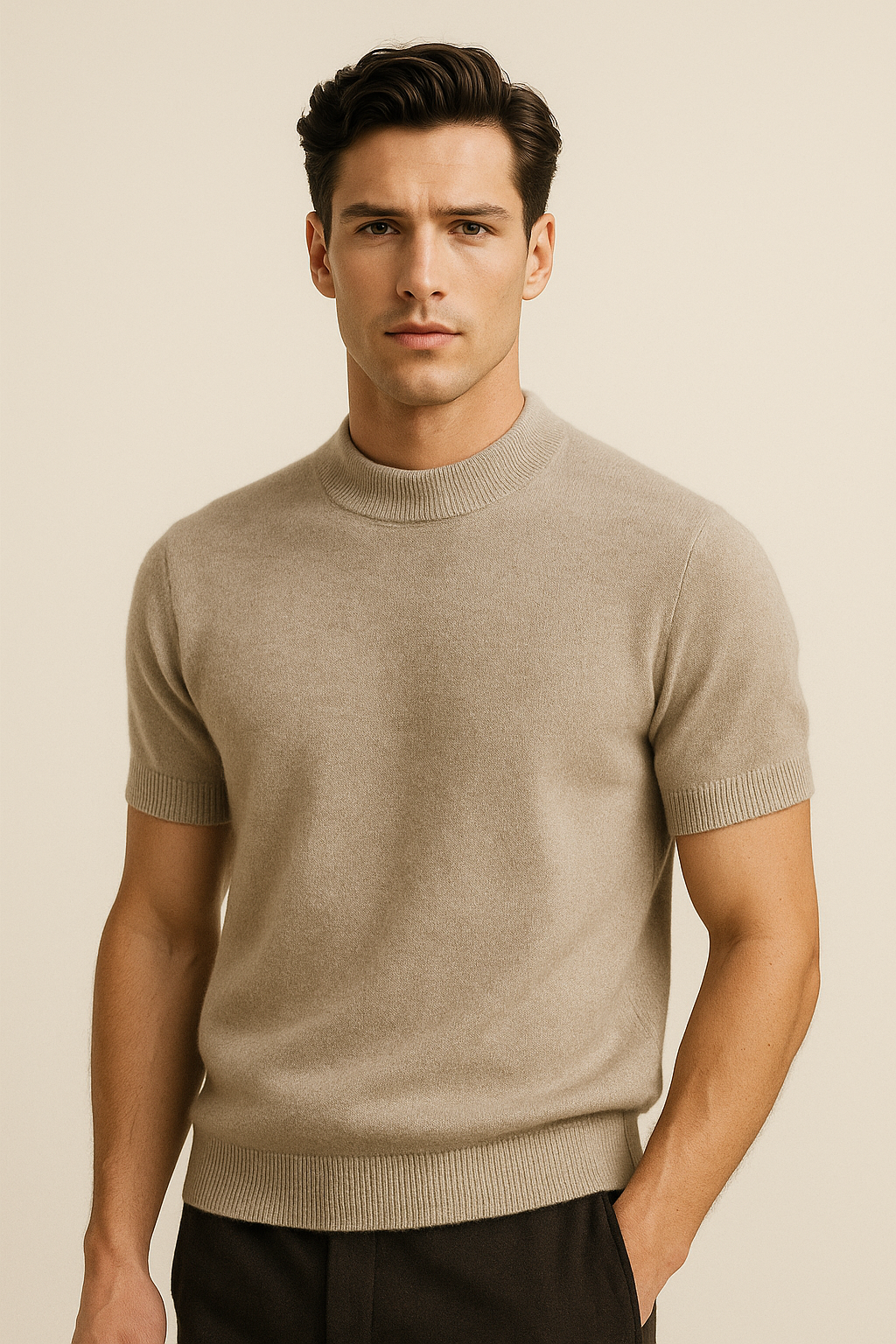 Lucerio Cashmere T-Shirt Sand