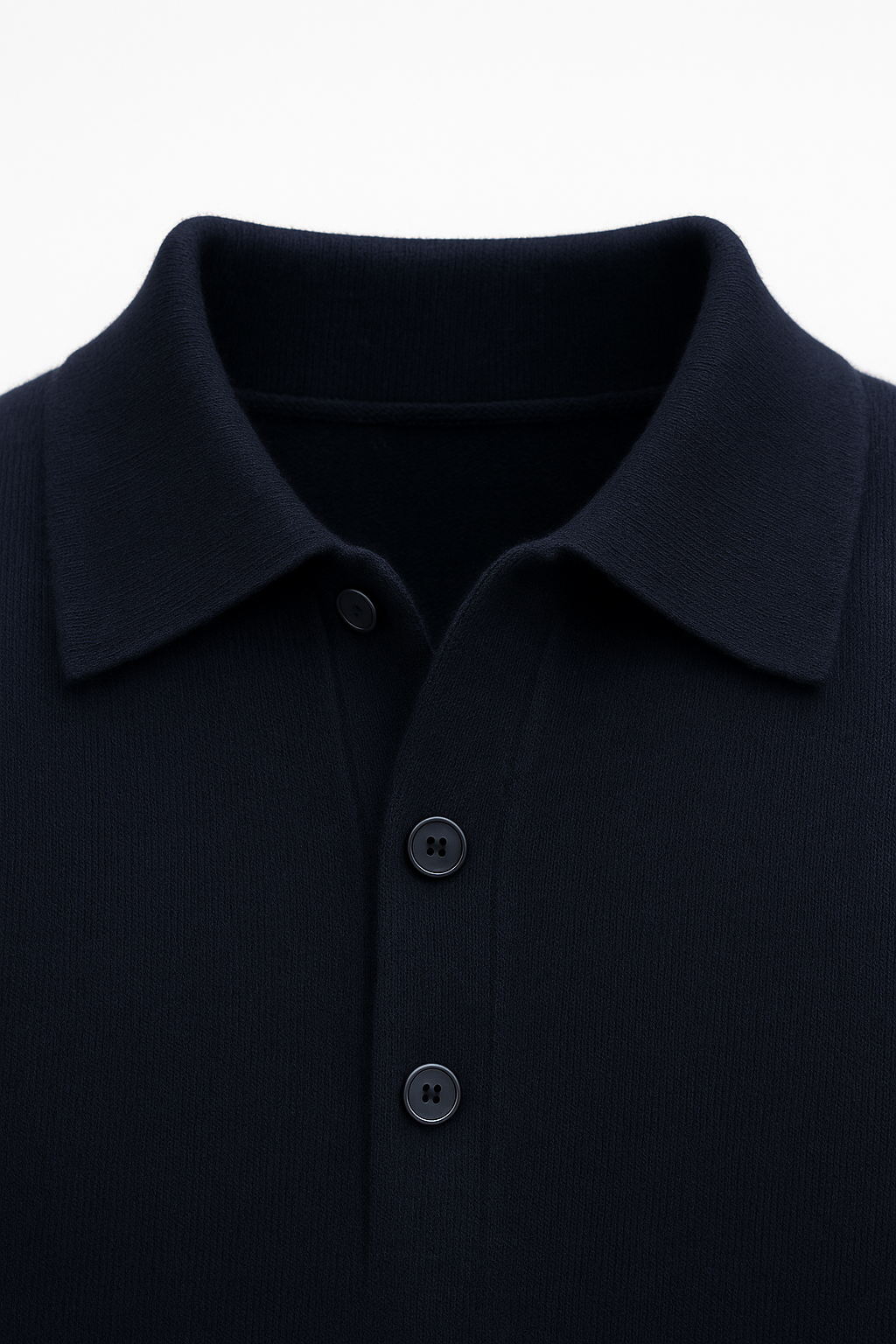 Alessandro Merino Polo Knit Navy
