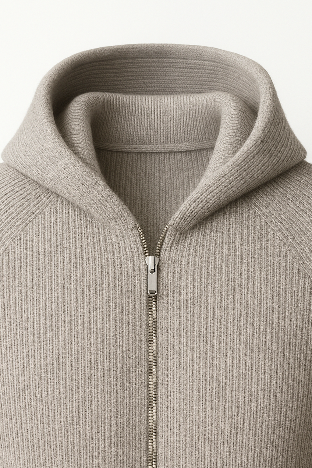 Amalfi Merino Hooded Sweater Grey