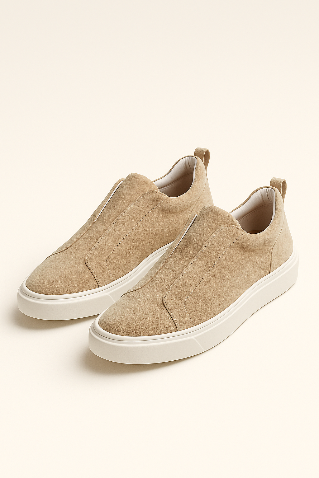 LeoMar V1 Suede Slip-On Beige