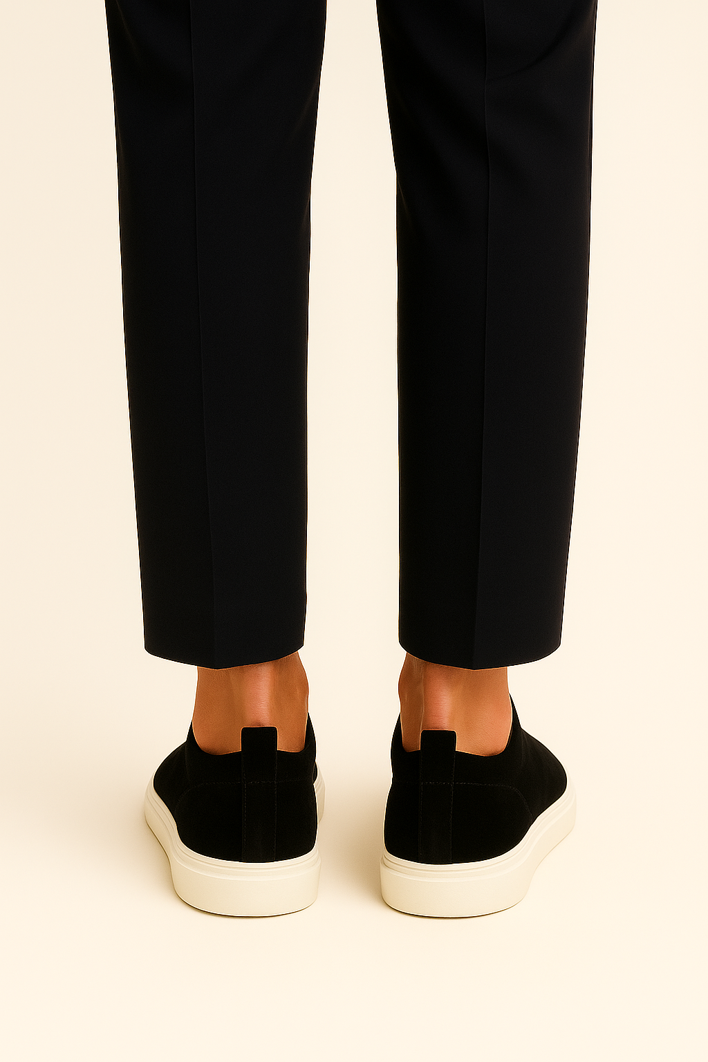 LeoMar V1 Suede Slip-On Black