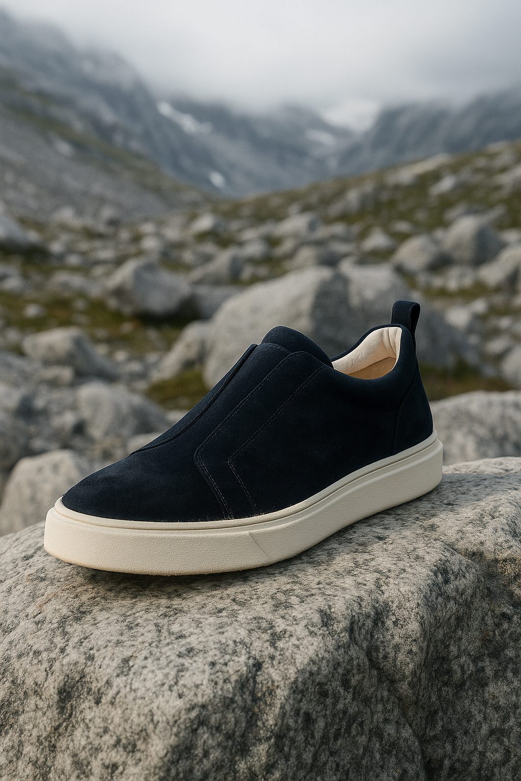 LeoMar V1 Suede Slip-On Navy