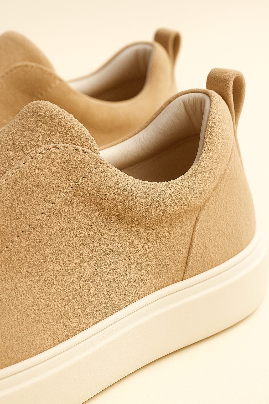 LeoMar V1 Suede Slip-On Beige