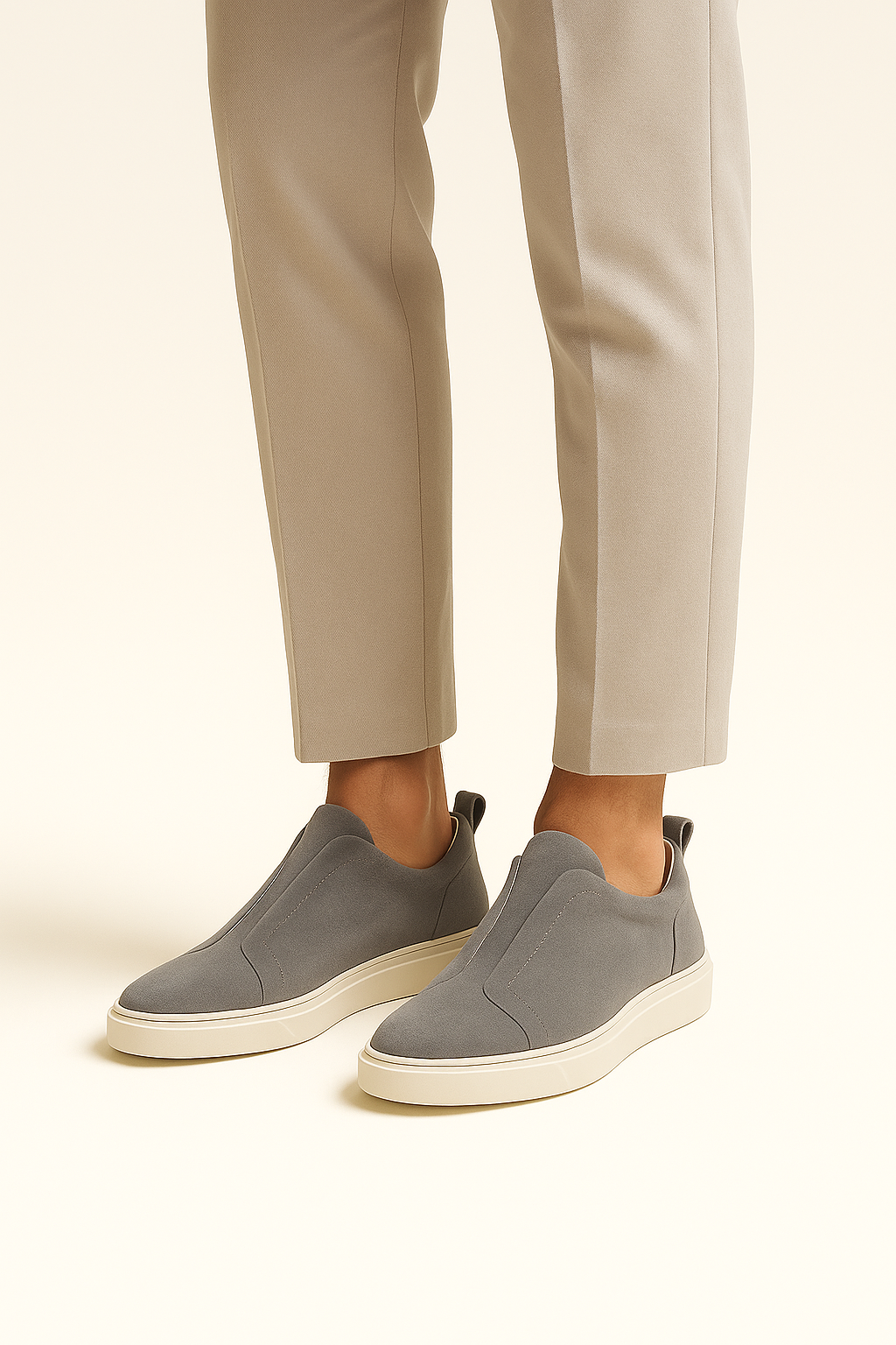 LeoMar V1 Suede Slip-On Grey