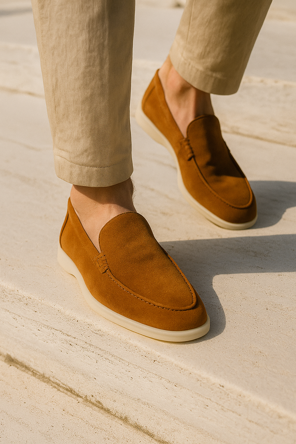 LeoMar V1 Suede Loafers Terracotta