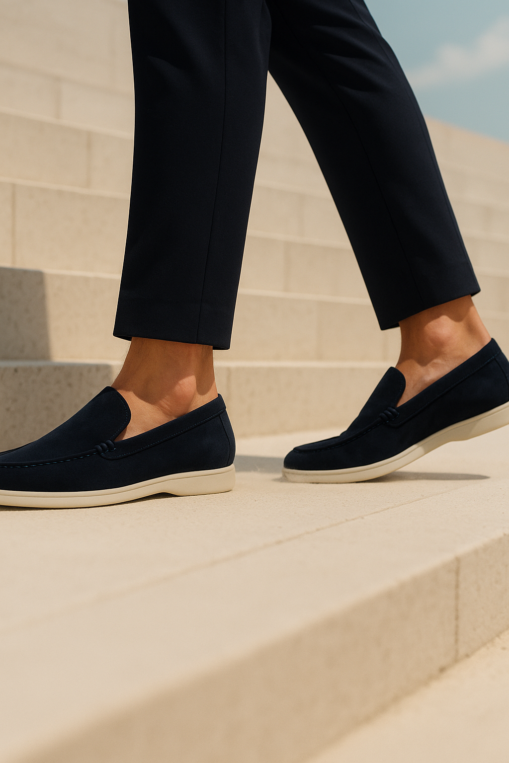 LeoMar V1 Suede Loafers Navy