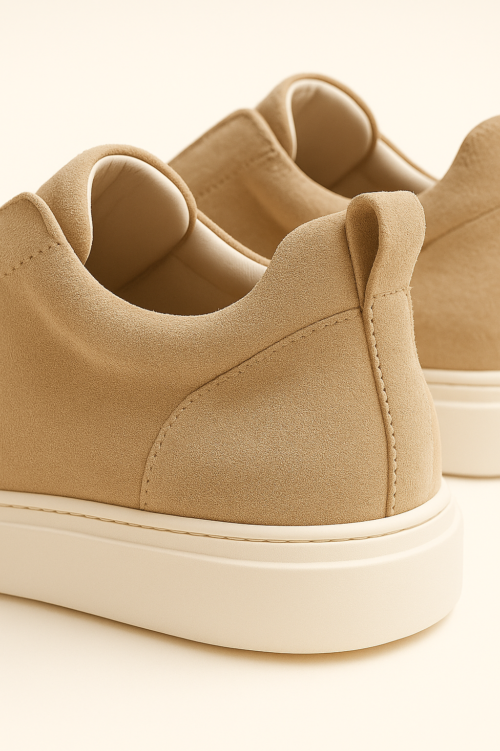 LeoMar V1 Suede Slip-On Beige