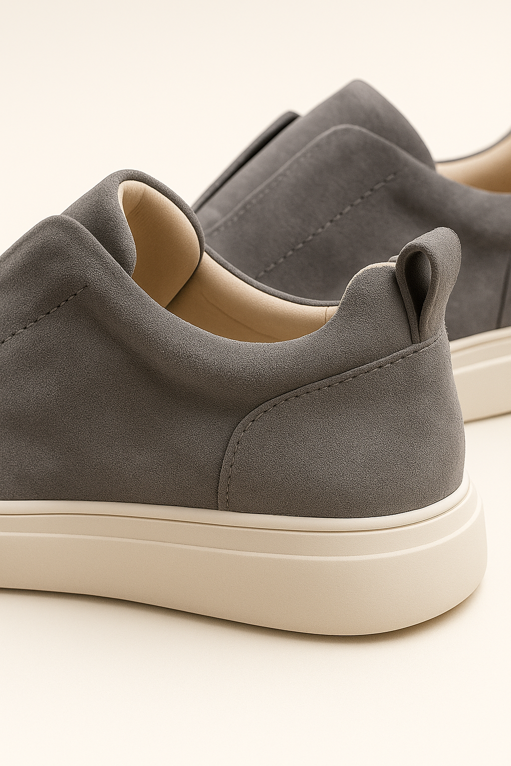 LeoMar V1 Suede Slip-On Grey