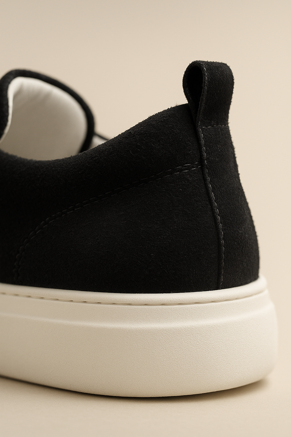 LeoMar V1 Suede Slip-On Black