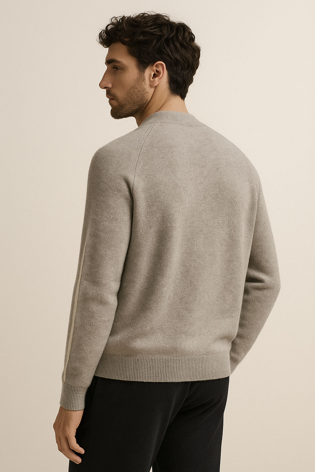 Lorenti Cashmere Zip Knit Grey