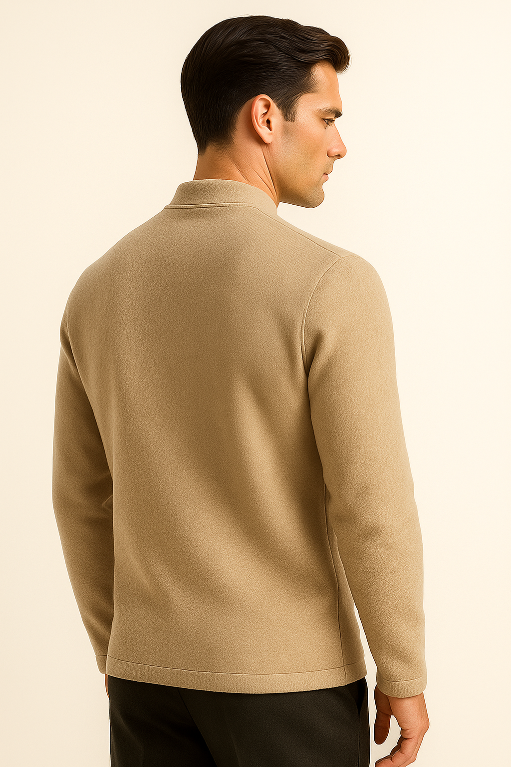 Lunaro Mandarin Wool Beige