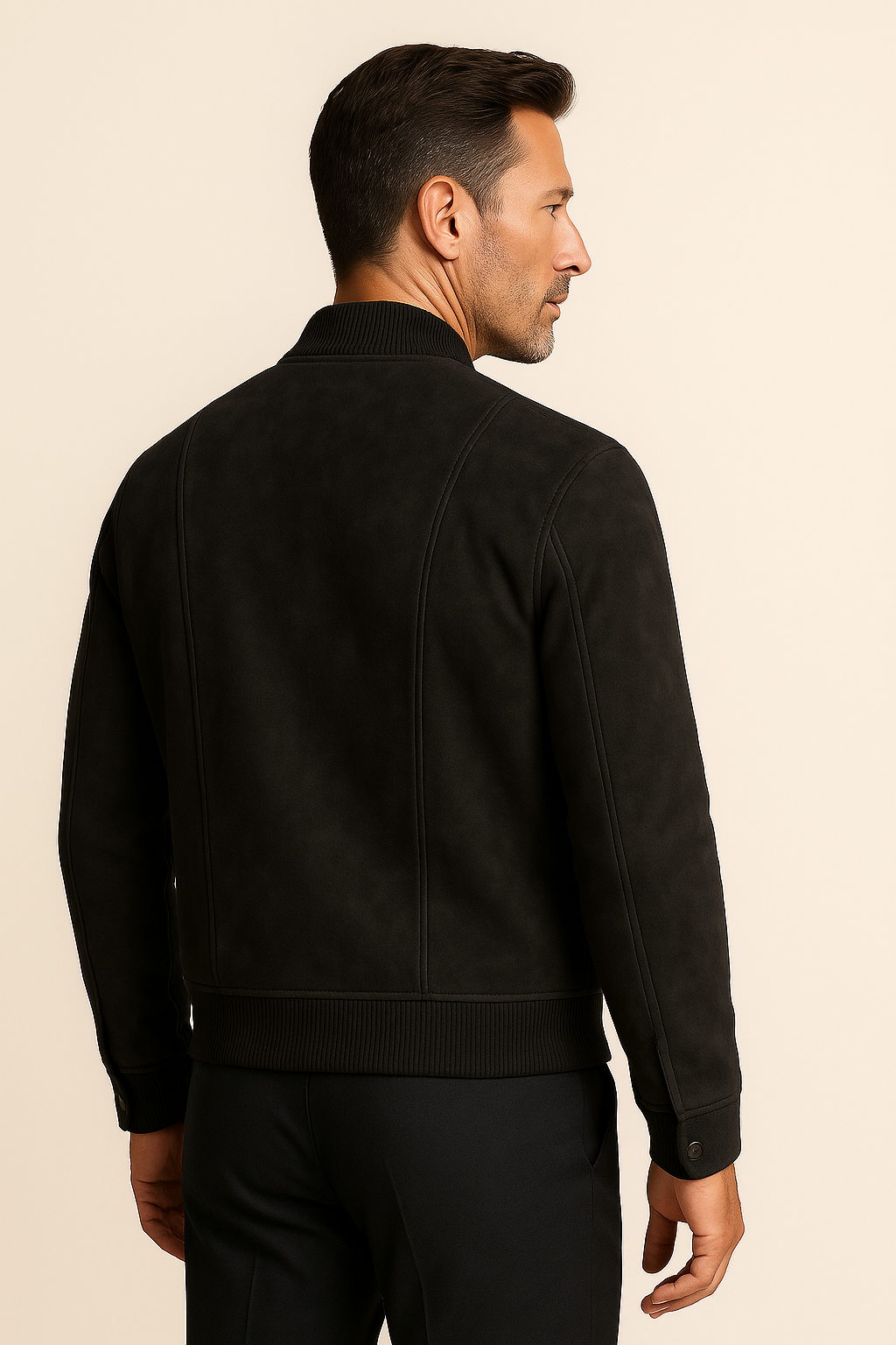 Montieri Suede Bomber Black