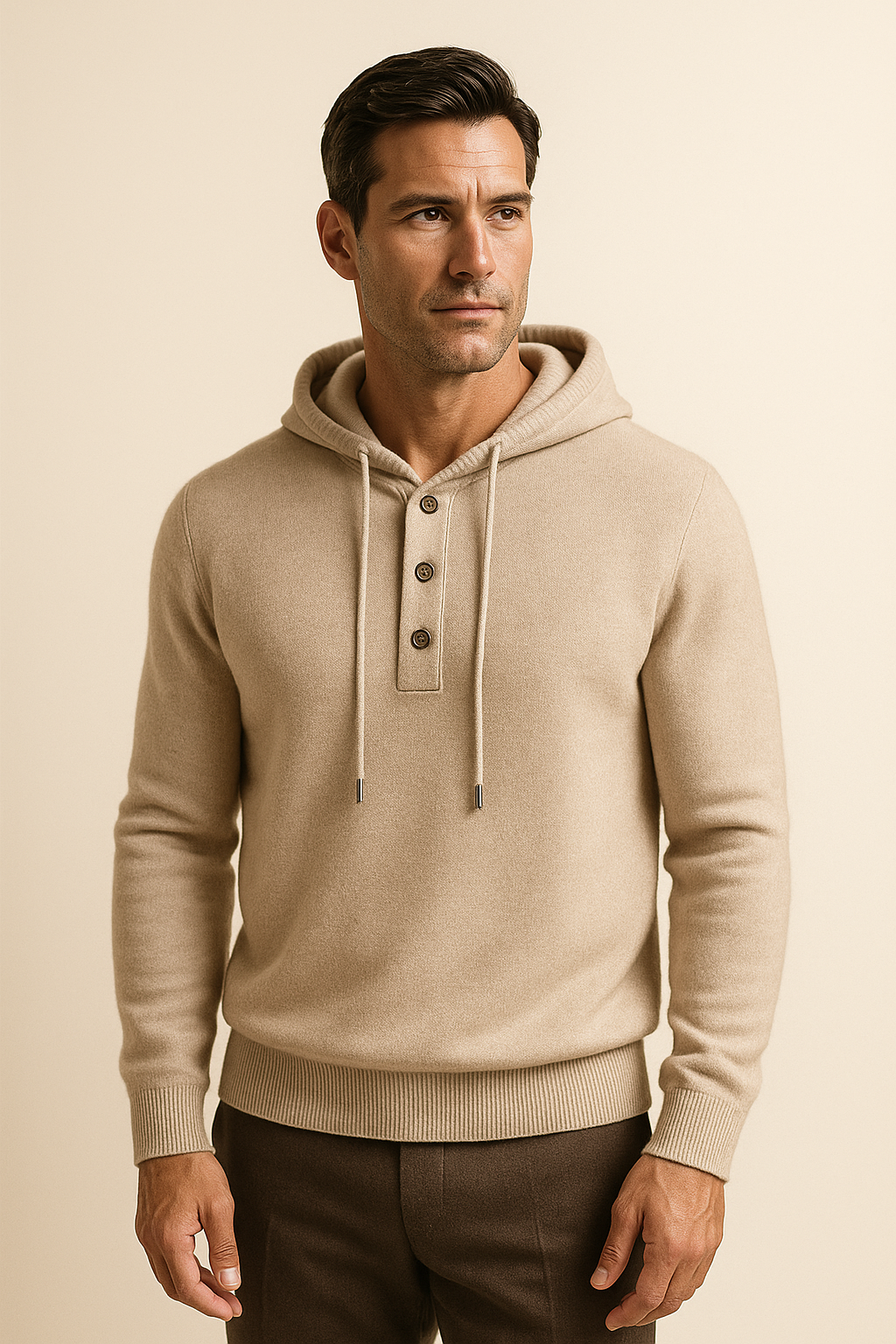 Taviano Hooded Knit Beige