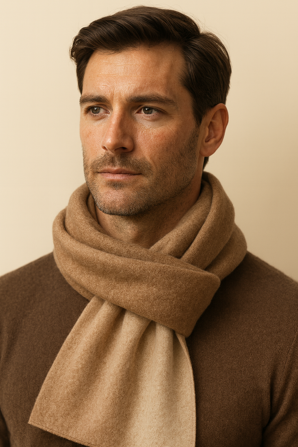Belluno Reversible Scarf Beige
