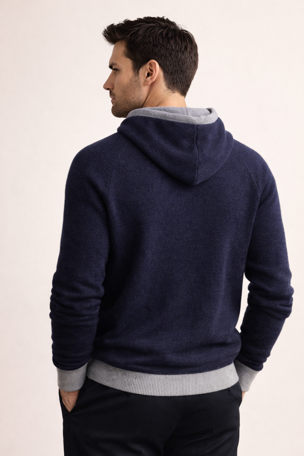 Tommaso Hooded Knit Navy
