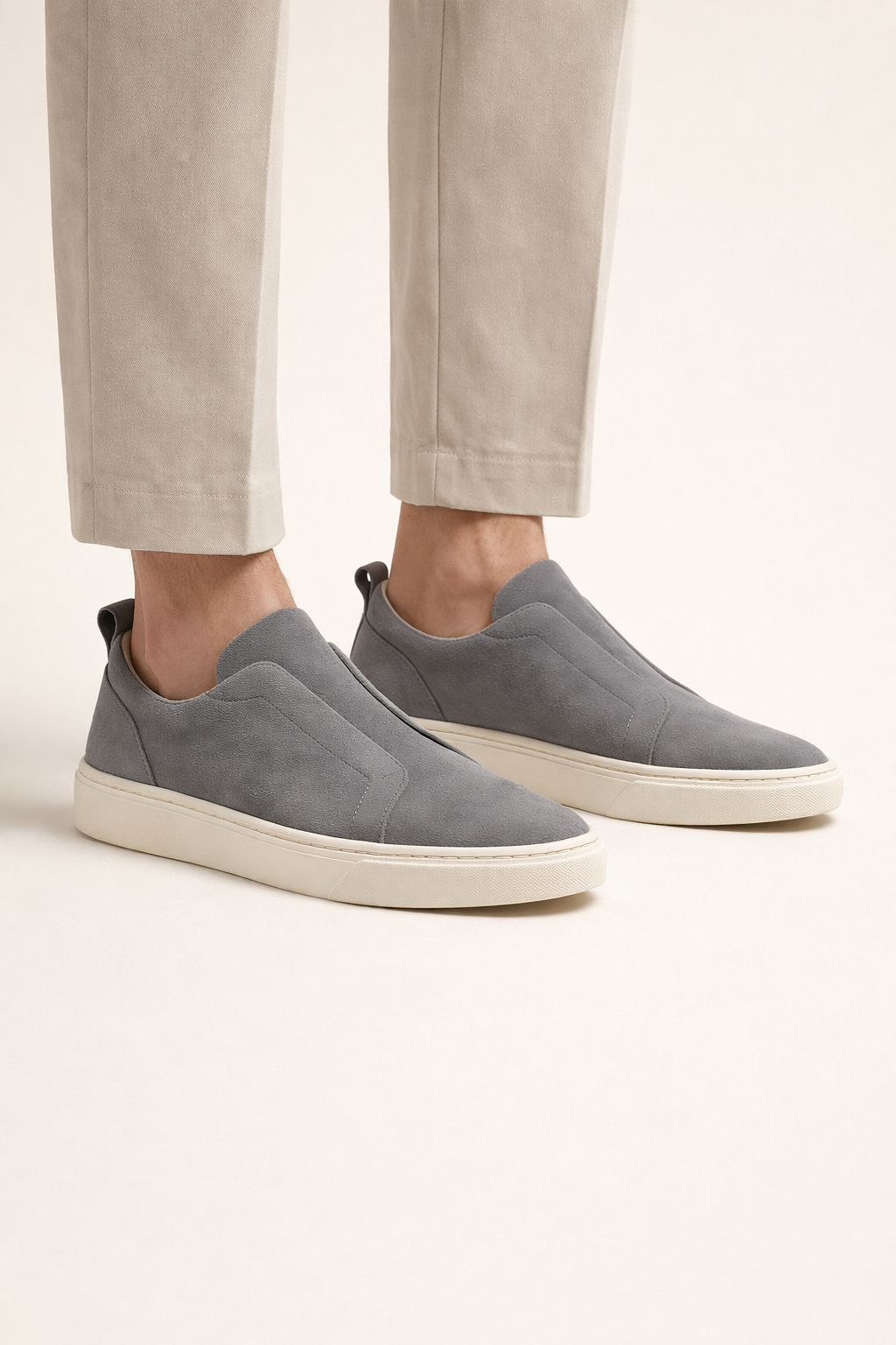 LeoMar V1 Suede Slip-On Grey