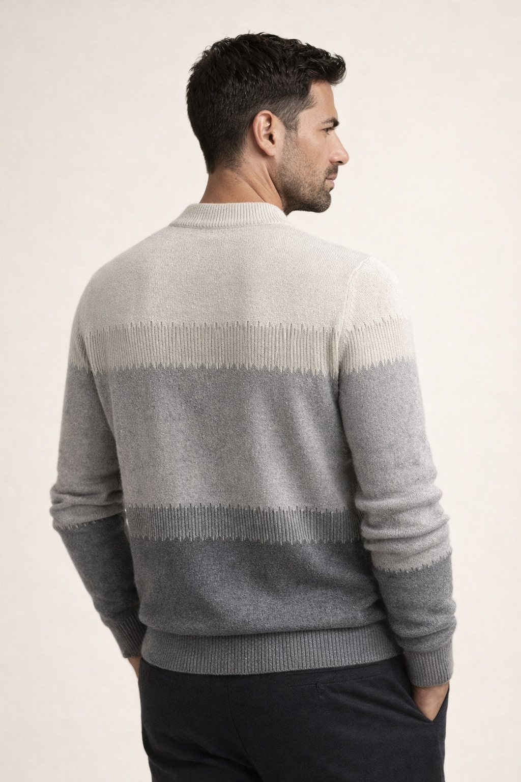 Ettore Merino Gradient Knit Grey
