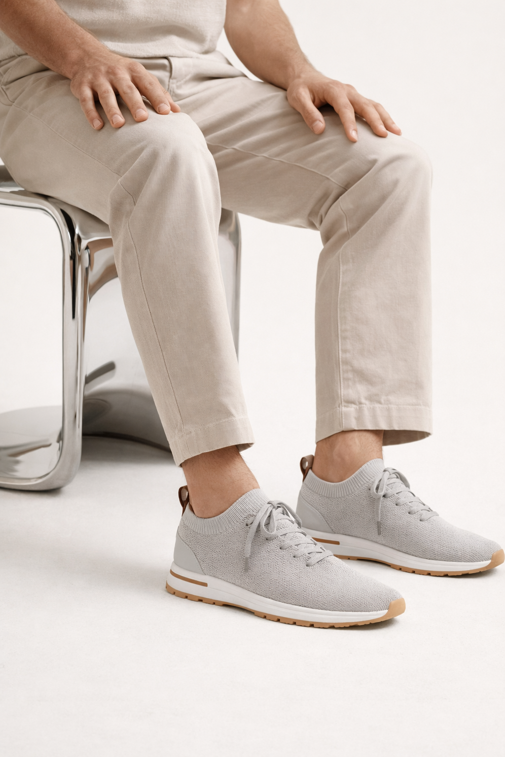 Solano Mesh Slip-On Light Grey