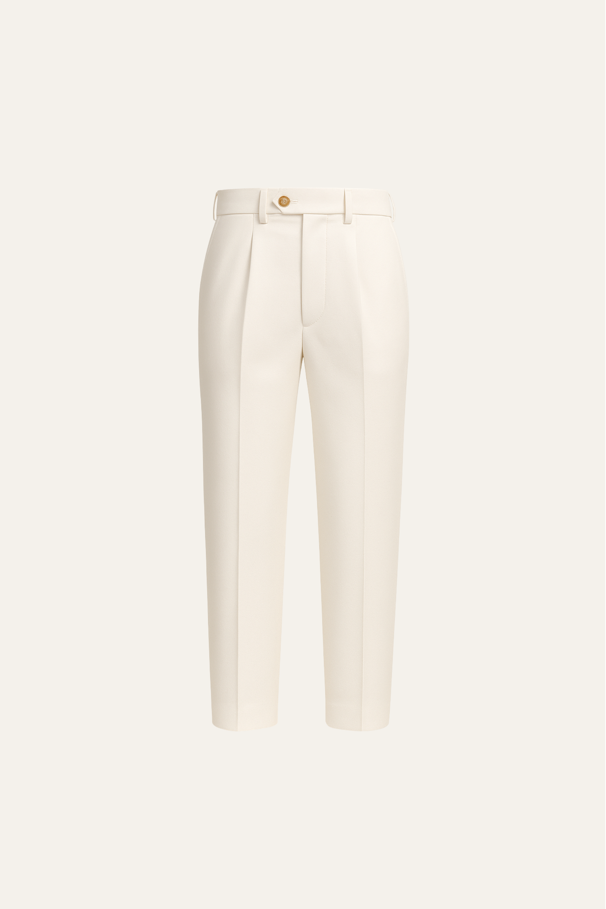 Valenti Gabardine Cotton Pantalon Ivory