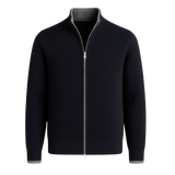 Terenzo Zip Cardigan Navy