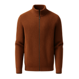 Sestino Merino Zip Knit Terracotta