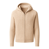 Talieri Hooded Cable Knit Beige