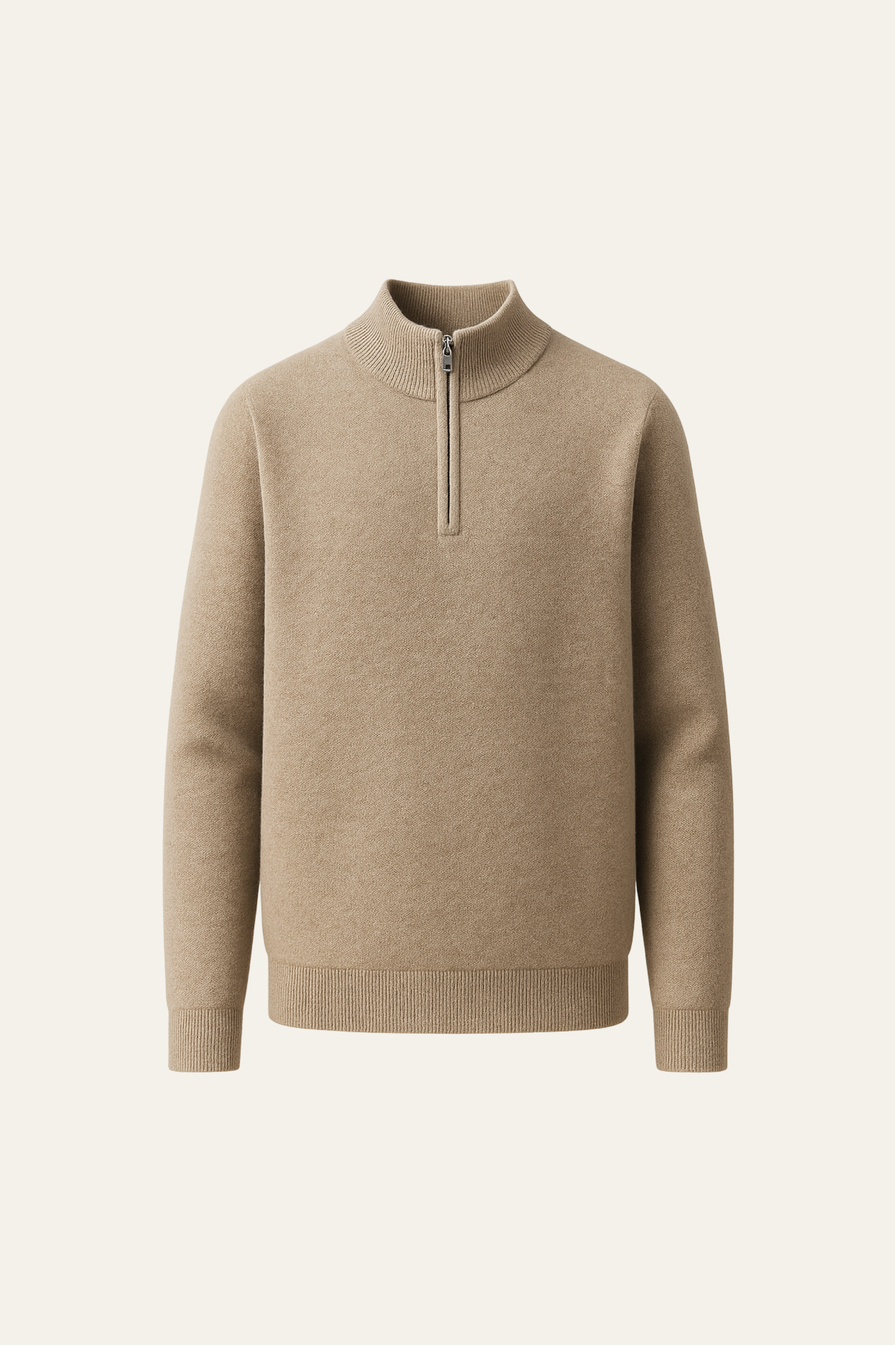 Lunaro Quarter-Zip Knit Beige