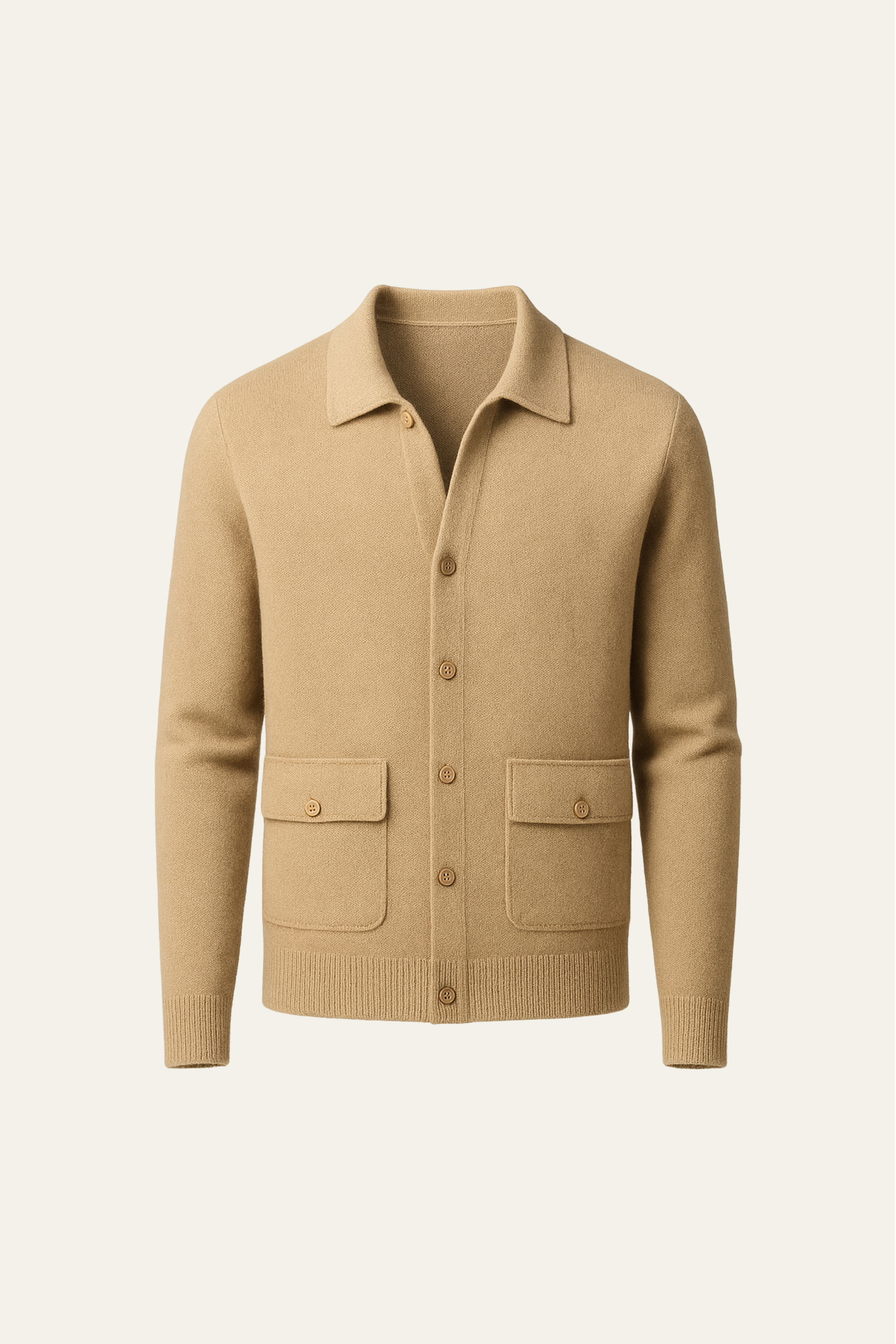 Lorenzo Cashmere Cardigan Camel