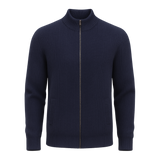 Sestino Merino Zip Knit Navy