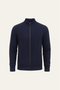 Sestino Merino Zip Knit Navy