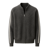 Lorenti Cashmere Zip Knit Dark Grey