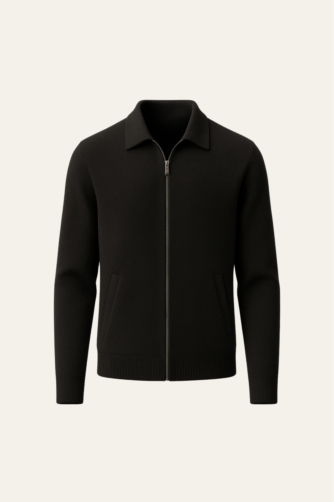 Carvelli Merino Zip Sweater Black