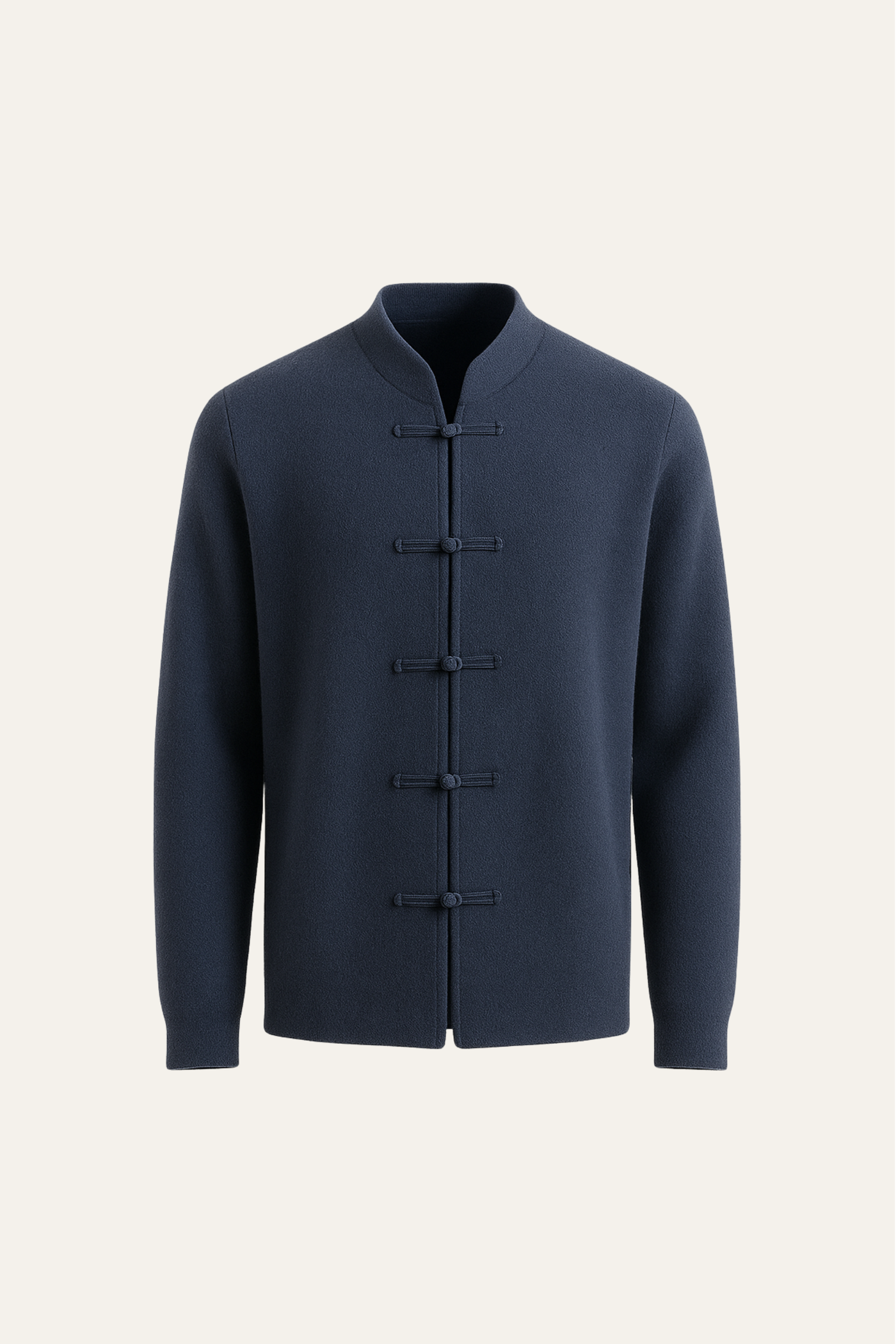 Lunaro Mandarin Wool Navy