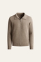 Carvelli Merino Zip Sweater Taupe