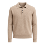 Alessandro Merino Polo Knit Taupe
