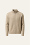 Lorenzi Cashmere Zip Knit Beige