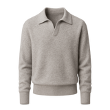 Marencio Cashmere Polo Knit Grey