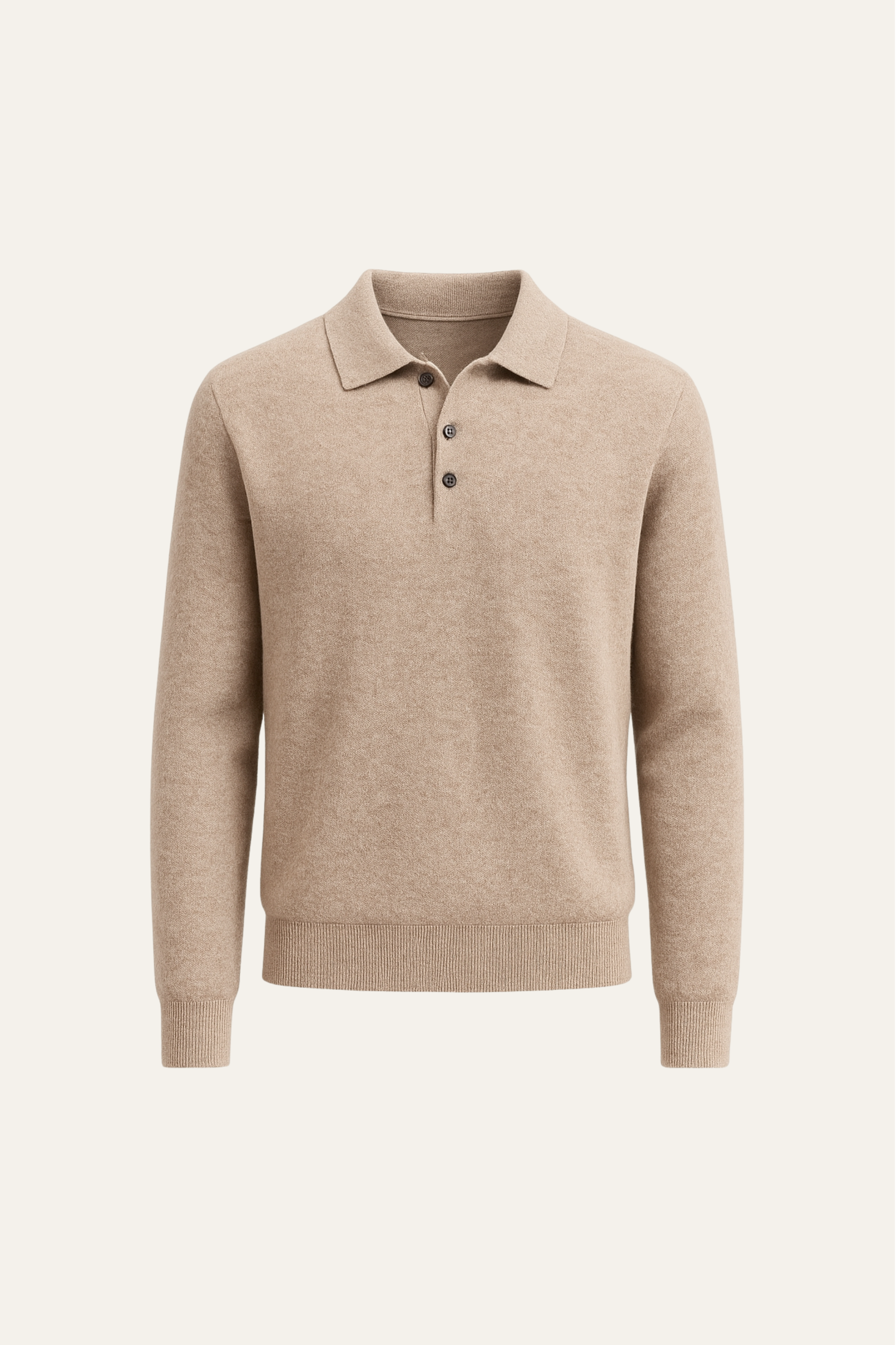 Alessandro Merino Polo Knit Taupe
