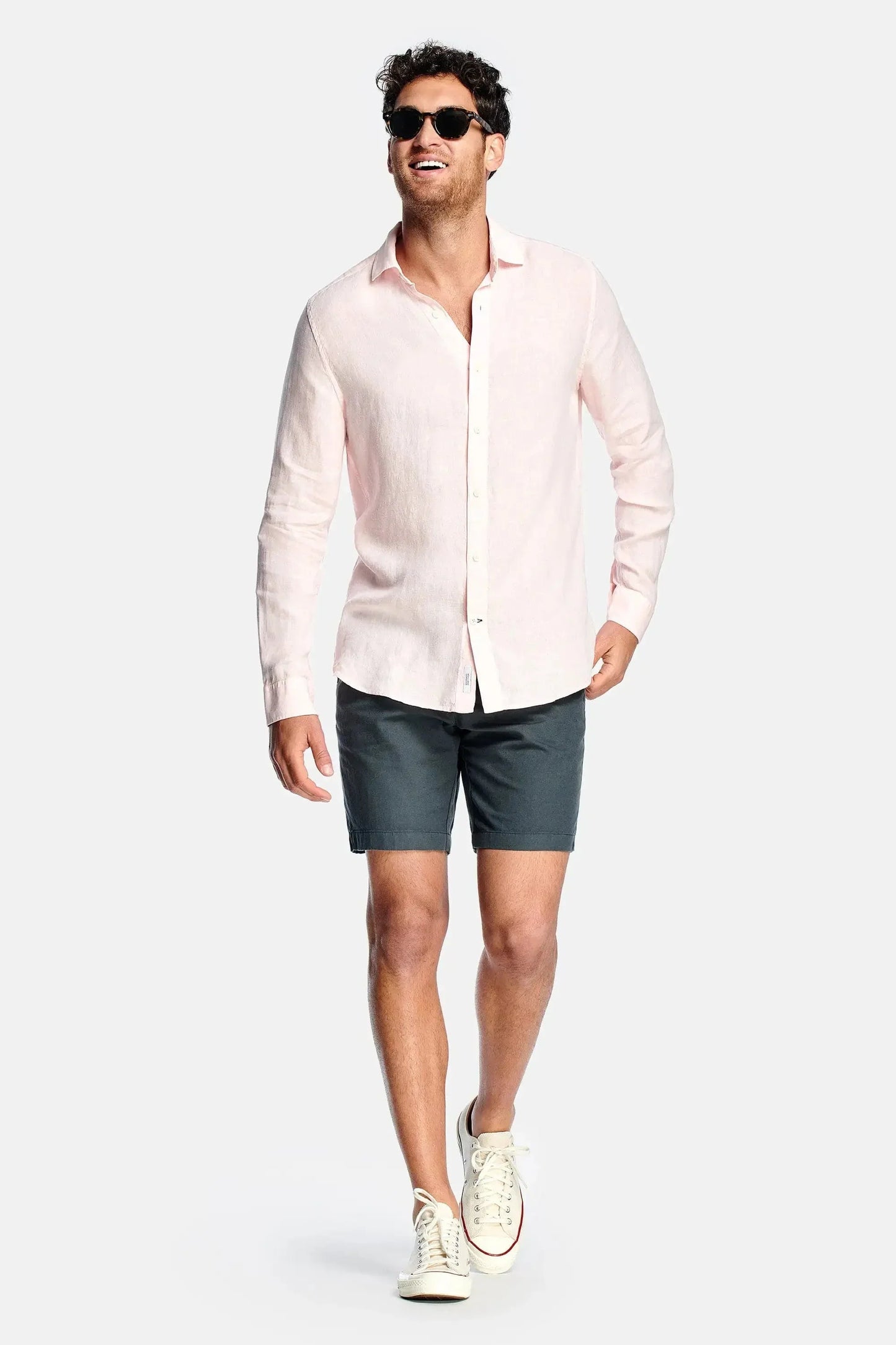 Linen Shirt Salmon